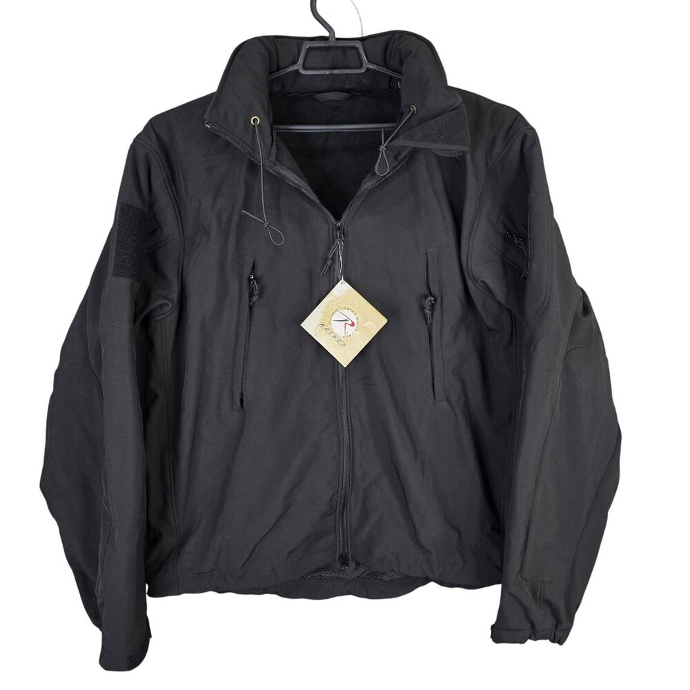 Mens Rothco Black Waterproof Tactical Jacket Full Zip Waterproof 3-Layer 3XL